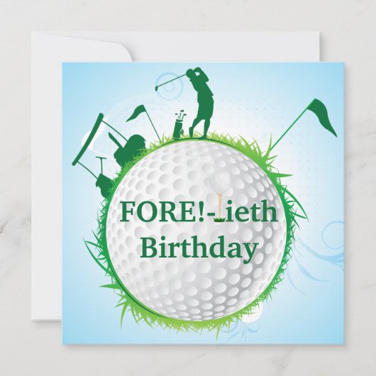 40e verjaardag van de vrouwengolf kaart (Voorkant)