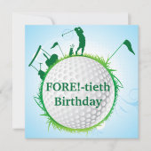 40e verjaardag van de vrouwengolf kaart (Voorkant)