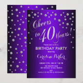 40e verjaardag van de Zilveren Paars Kaart (Voorkant / Achterkant)