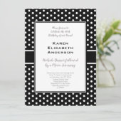 40e verjaardag van de Zwarte en Witte Polka Dot Kaart (Staand voorkant)