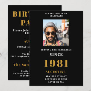 40e verjaardag van de zwarte goudfoto van 1981 kaart