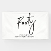40e verjaardag van de zwarte & witte feestdag Welk Spandoek (Horizontaal)