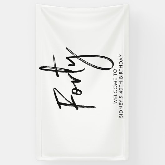 40e verjaardag van de zwarte & witte feestdag Welk Spandoek (Verticaal)