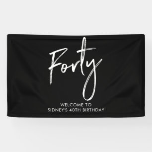 40e verjaardag van de zwarte & witte feestdag Welk Spandoek