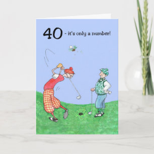 40e verjaardag van een Golfer Kaart