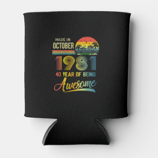 40e verjaardag van het cadeau van oktober 1981 blikjeskoeler