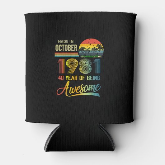 40e verjaardag van het cadeau van oktober 1981 blikjeskoeler (Voorkant)
