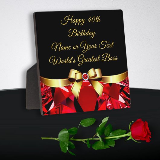 40e verjaardag van het cadeau voor baas, medewerke fotoplaat