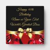 40e verjaardag van het cadeau voor baas, medewerke fotoplaat (Voorkant)