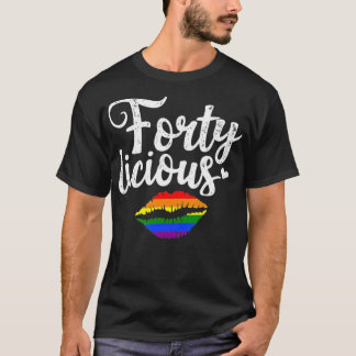 40e verjaardag van het cadeau voor lesbische homos t-shirt
