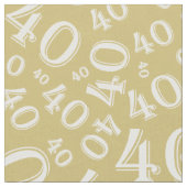 40e verjaardag van het Koel Aantal Pattern Gold/Wh Stof (Close Up)