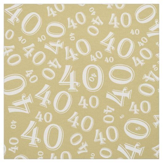 40e verjaardag van het Koel Aantal Pattern Gold/Wh Stof (Swatch)