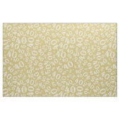 40e verjaardag van het Koel Aantal Pattern Gold/Wh Stof (Fat Quarter)