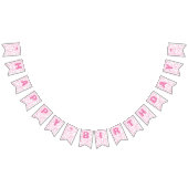 40e verjaardag van het Patroon van het Aantal Roze Vlaggetjes (Alle)