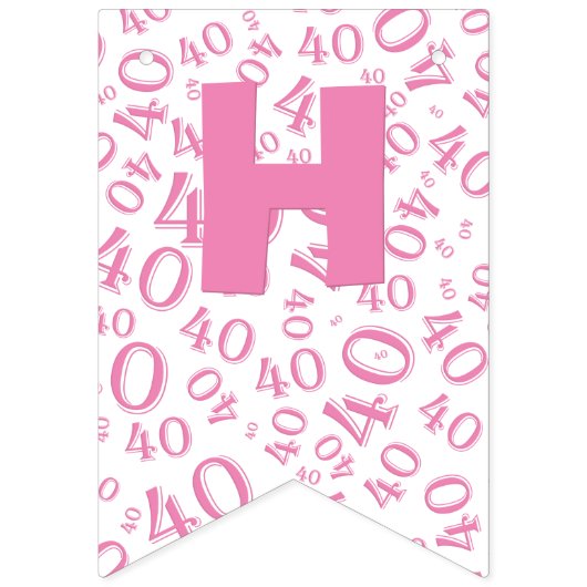 40e verjaardag van het Patroon van het Aantal Roze Vlaggetjes (Tweede vlag)