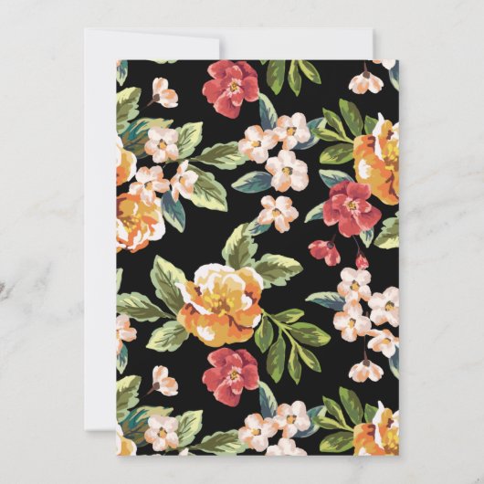 40e verjaardag van het tropische flessenpatroon kaart (Achterkant)