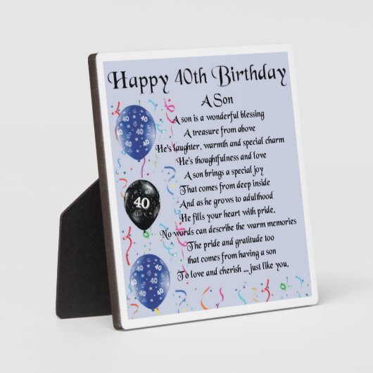 40e verjaardag van het Zoon-gedicht Fotoplaat (Voorkant)