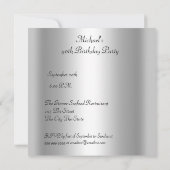 40e verjaardag van het zwarte Red Art Deco Kaart (Achterkant)