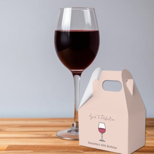 40e verjaardag van perfecte wijn bedankdoosjes