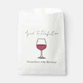 40e verjaardag van perfecte wijn bedankzakje (Voorkant)