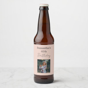 40e verjaardag van perfecte wijn bier etiket