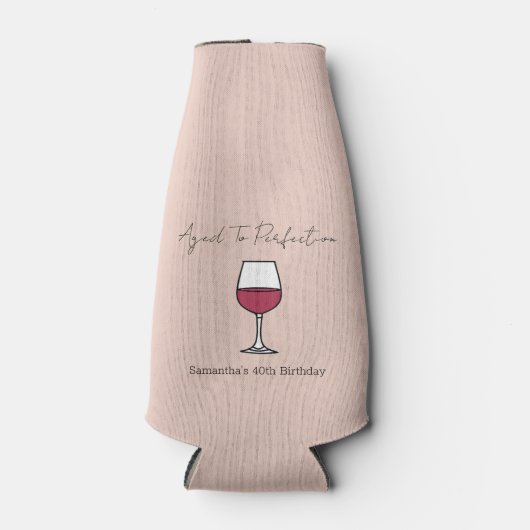 40e verjaardag van perfecte wijn flesjeskoeler (Voorkant)