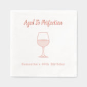40e verjaardag van perfecte wijn folie servetten (Voorkant)