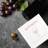 40e verjaardag van perfecte wijn folie servetten