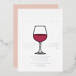 40e verjaardag van perfecte wijn folie uitnodiging