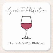 40e verjaardag van perfecte wijn kartonnen onderzetters (Voorkant)