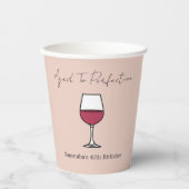 40e verjaardag van perfecte wijn papieren bekers (Voorkant)