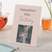 40e verjaardag van perfecte wijn reclamebord met voetstuk (Insitu)