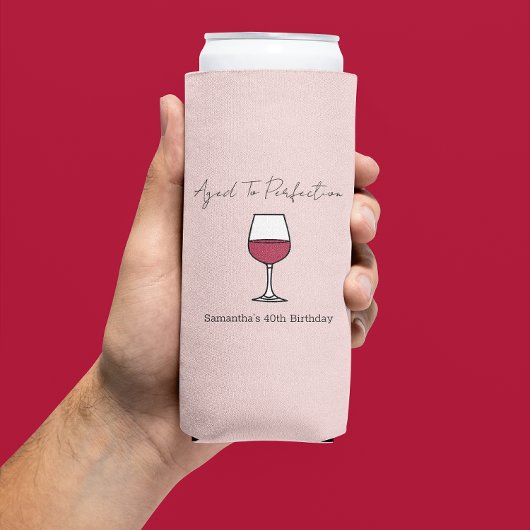 40e verjaardag van perfecte wijn seltzer blikjeskoeler