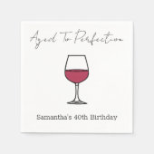40e verjaardag van perfecte wijn servet (Voorkant)