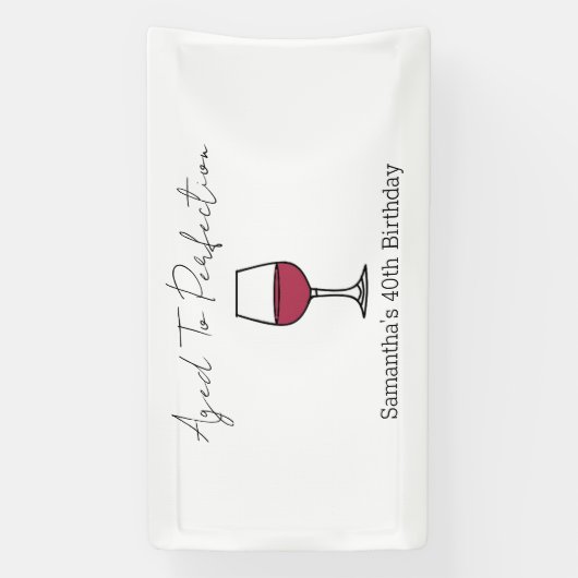 40e verjaardag van perfecte wijn spandoek (Verticaal)