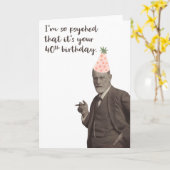 40e verjaardag van Sigmund Freud Funny Kaart (Gele Bloem)