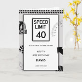 40e verjaardag van Speed Limit Man Kaart (Gele Bloem)