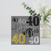 40e verjaardag van uitnodigingen (Staand voorkant)