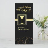 40e verjaardag van uitnodigingen (Staand voorkant)