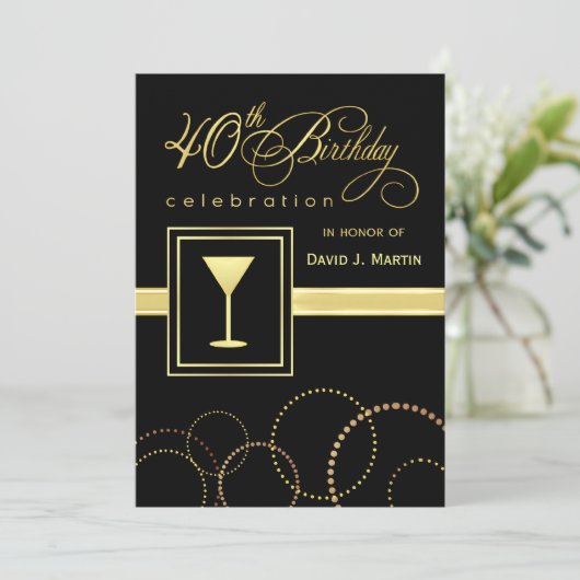 40e verjaardag van uitnodigingen van de partij - G (Staand voorkant)