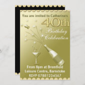 40e verjaardag van uitnodigingen van de partij - G (Voorkant / Achterkant)