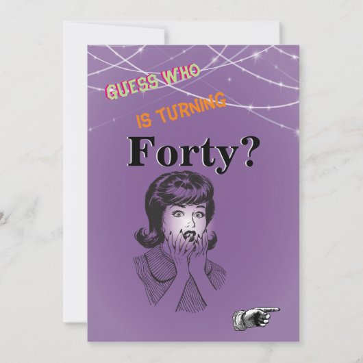 40e verjaardag van vrouwen kaart (Voorkant)