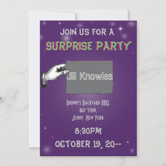 40e verjaardag van vrouwen kaart (Achterkant)