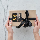 40e verjaardag van zwarte goudkaas naar 40 man vierkante sticker