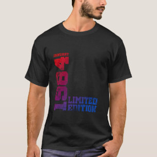 40e Verjaardag Vintage 1984 Januari 40 Jaar Mannen T-shirt