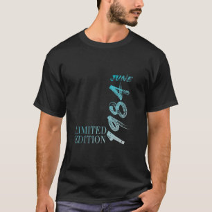 40e Verjaardag Vintage 1984 Juni 40 Jaar Mannen Vr T-shirt