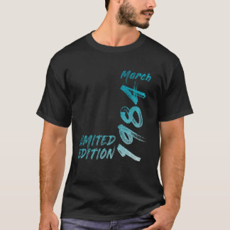 40e Verjaardag Vintage 1984 Maart 40 Jaar Mannen V T-shirt