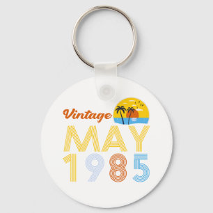 40e verjaardag Vintage mei 1985 40 jaar oude gesch Sleutelhanger