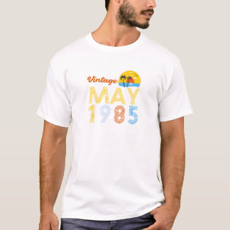 40e verjaardag Vintage mei 1985 40 jaar oude gesch T-shirt