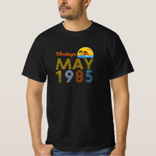 40e verjaardag Vintage mei 1985 40 jaar oude gesch T-shirt